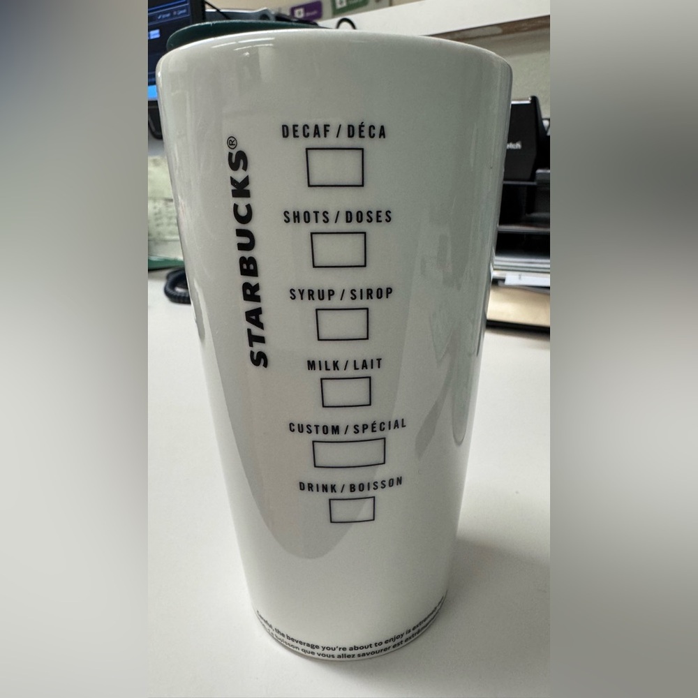 CERAMIC STARBUCKS TUMBLER 12oz